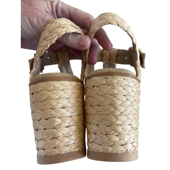 Schutz Panna Braided T-strap Wedge Platform Sandals Size 8 Worn Once EUC $158 - Picture 7 of 14